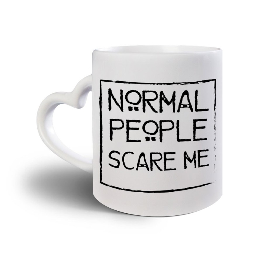 Tazza normal people scare me Frasi