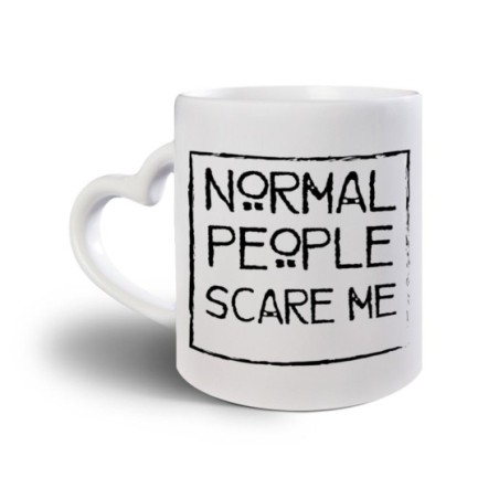 Tazza normal people scare me Frasi