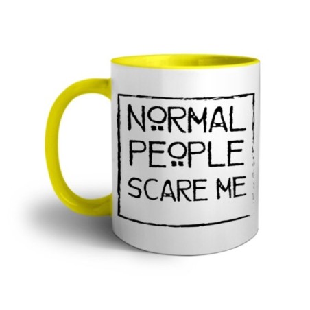 Tazza normal people scare me Frasi