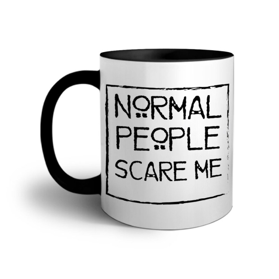 Tazza normal people scare me Frasi