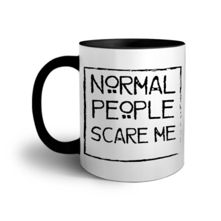 Tazza normal people scare me Frasi