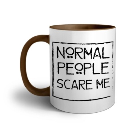 Tazza normal people scare me Frasi