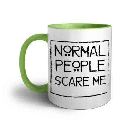 Tazza normal people scare me Frasi
