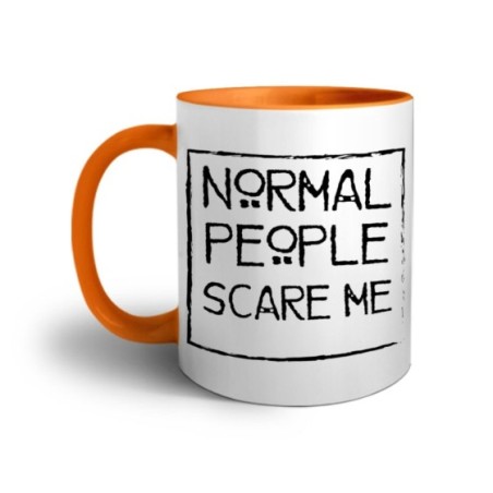 Tazza normal people scare me Frasi