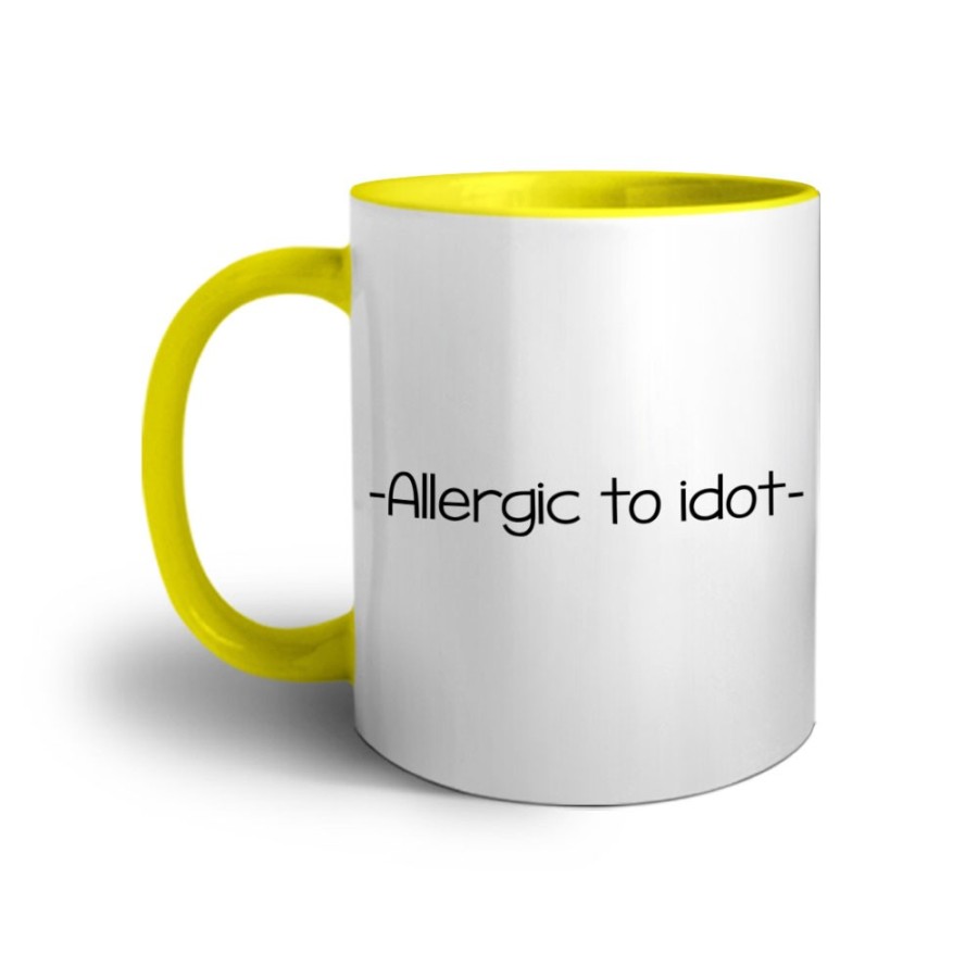 Tazza allergic to idiot Frasi