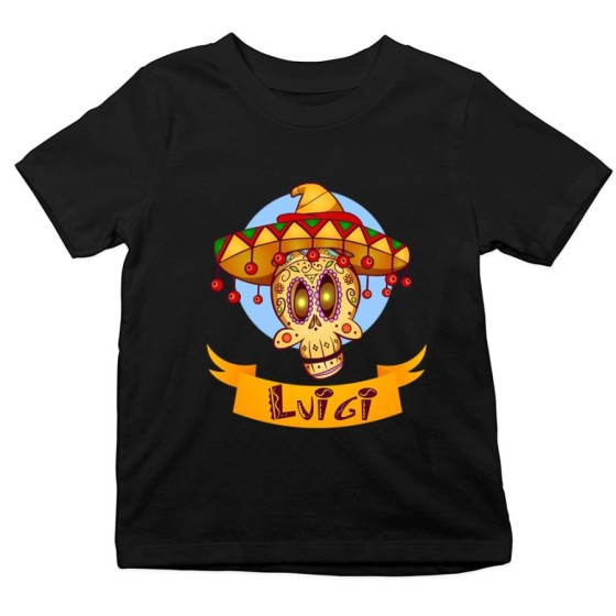 T-shirt bambino personalizzata con nome sombrero Divertenti