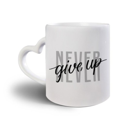 Tazza never give up Frasi