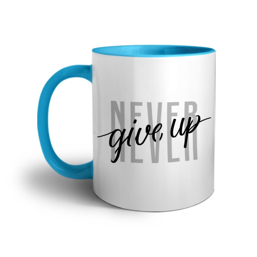 Tazza never give up Frasi
