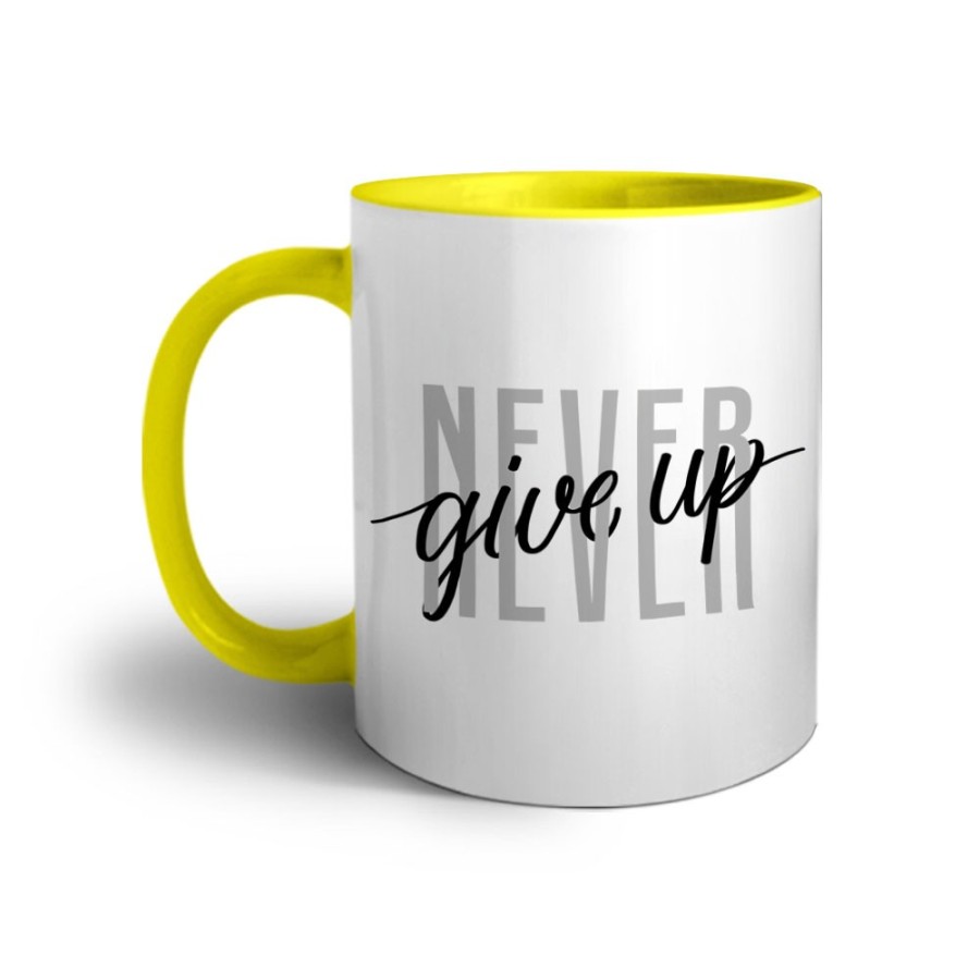 Tazza never give up Frasi