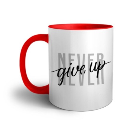 Tazza never give up Frasi