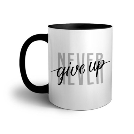 Tazza never give up Frasi