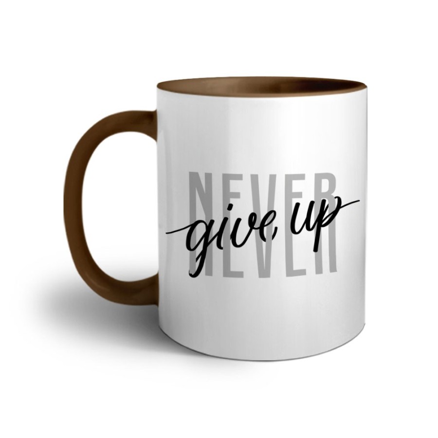 Tazza never give up Frasi