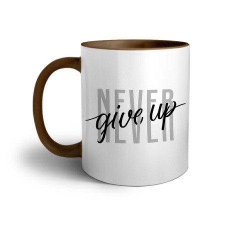 Tazza never give up Frasi