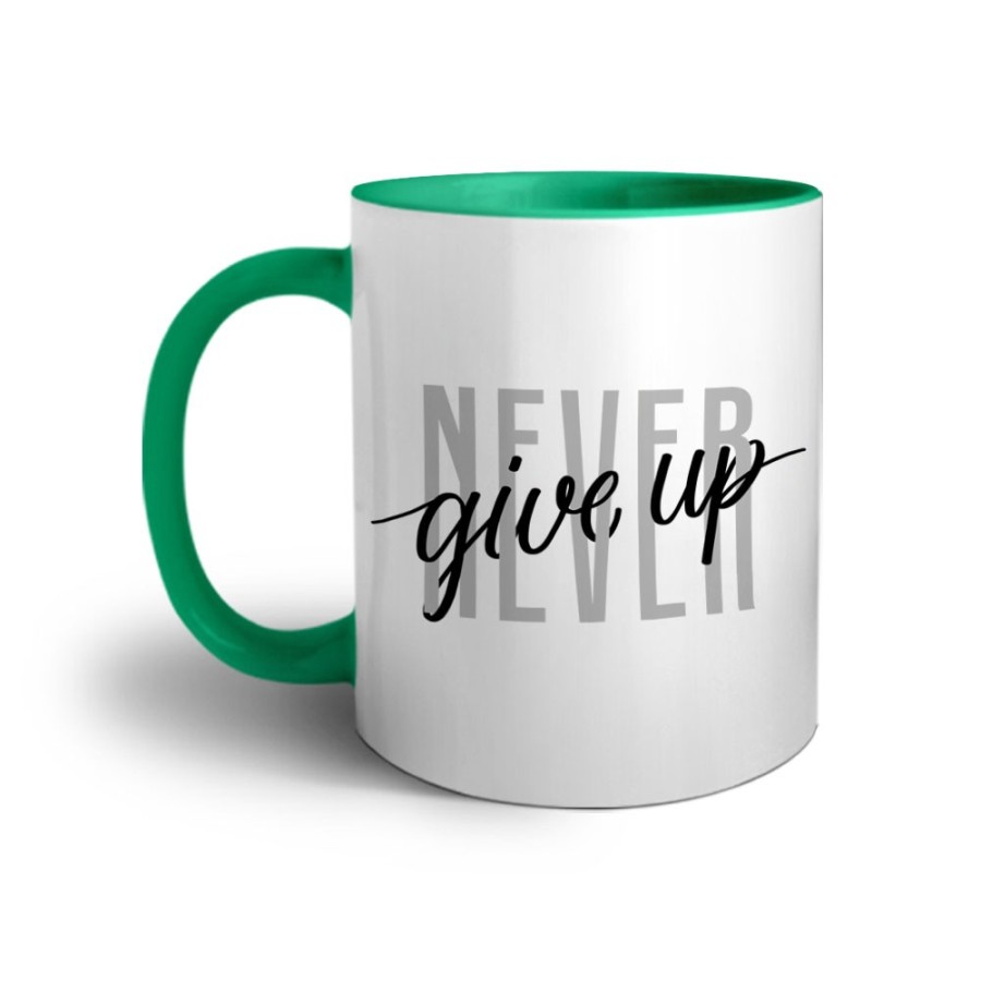 Tazza never give up Frasi