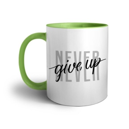 Tazza never give up Frasi