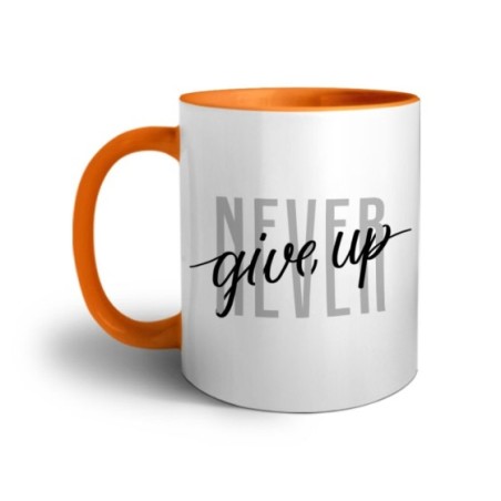 Tazza never give up Frasi