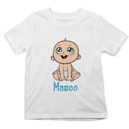 T-shirt bambino personalizzata con nome bimbo con dentino