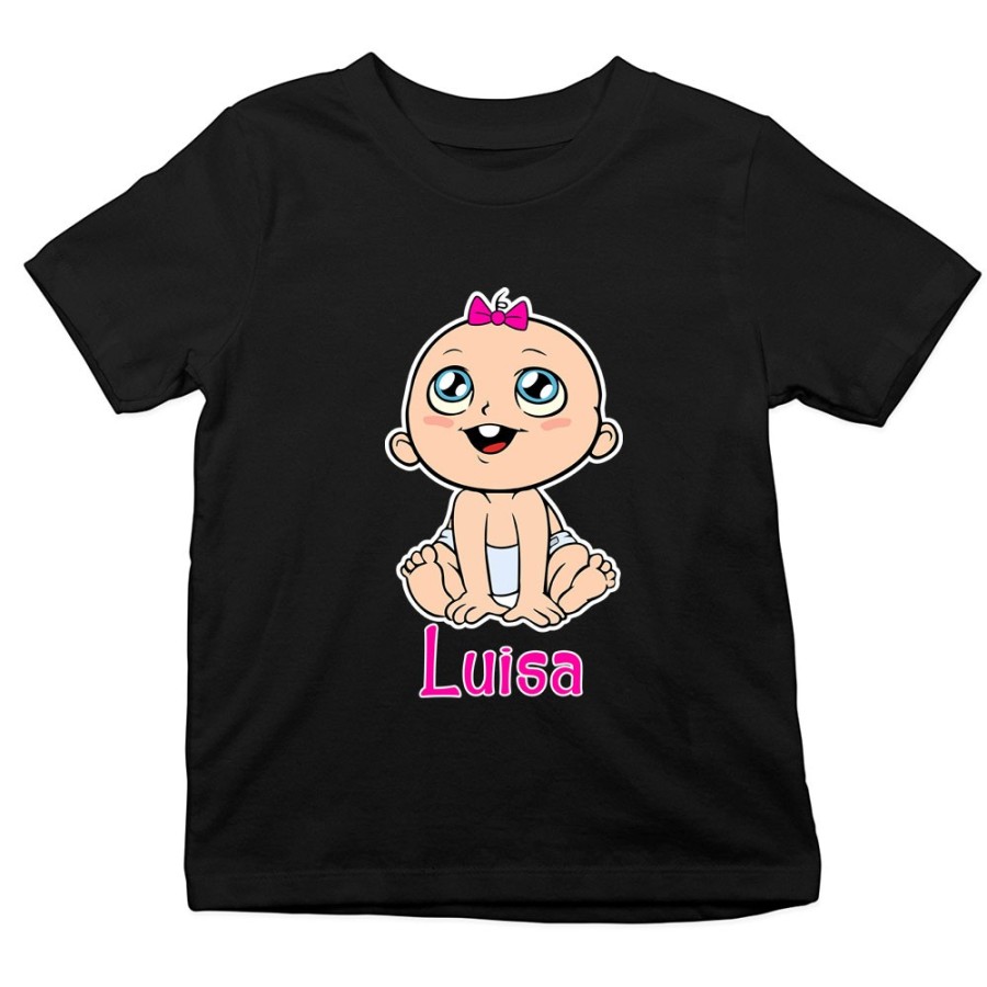 T-shirt bambino personalizzata con nome bimbo con dentino Divertenti