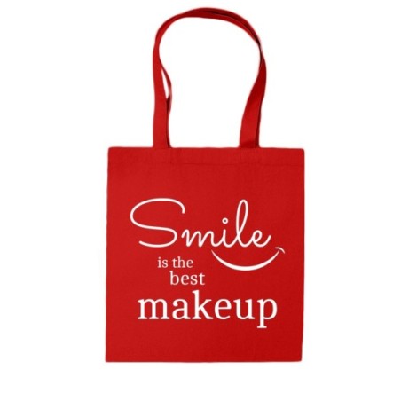 Shopper bag smile is the best makeup Frasi
