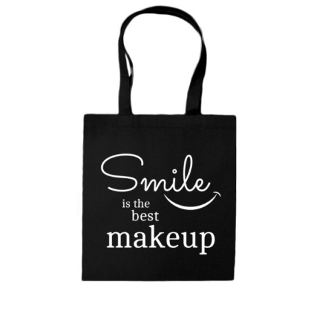 Shopper bag smile is the best makeup Frasi