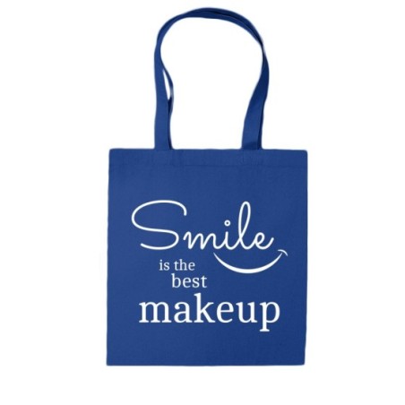 Shopper bag smile is the best makeup Frasi