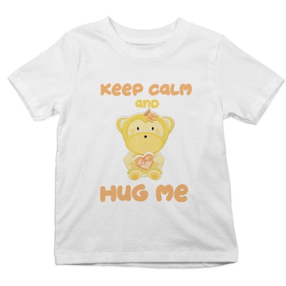 T-shirt bambino keep calm and hug me Divertenti