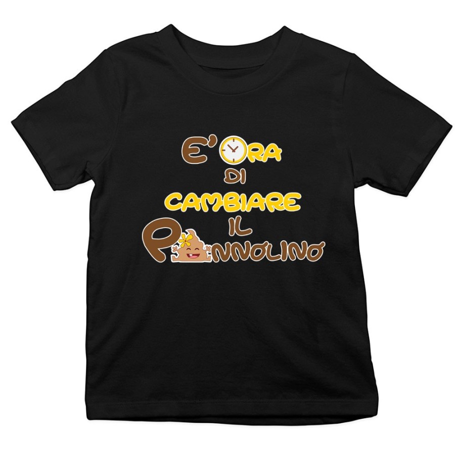 T-shirt bambino è ora di cambiare il pannolino Divertenti