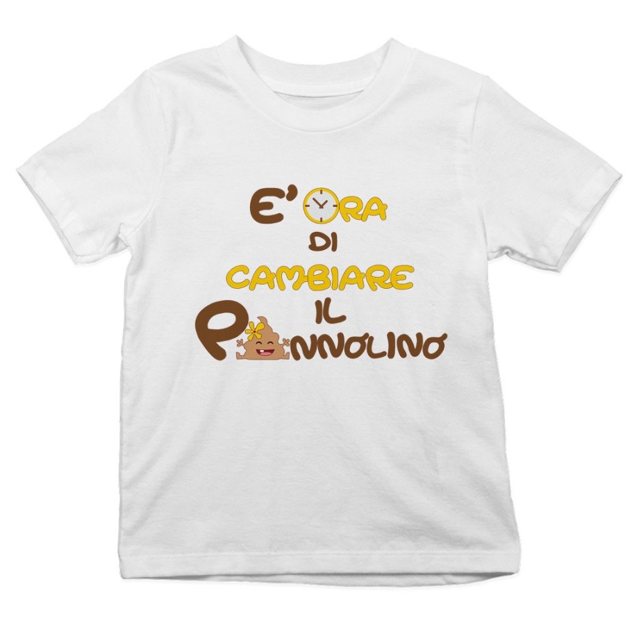 T-shirt bambino è ora di cambiare il pannolino Divertenti