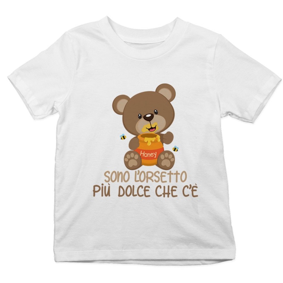 T-shirt bambino sono l'orsetto l'orsetta più dolce che c'è Divertenti
