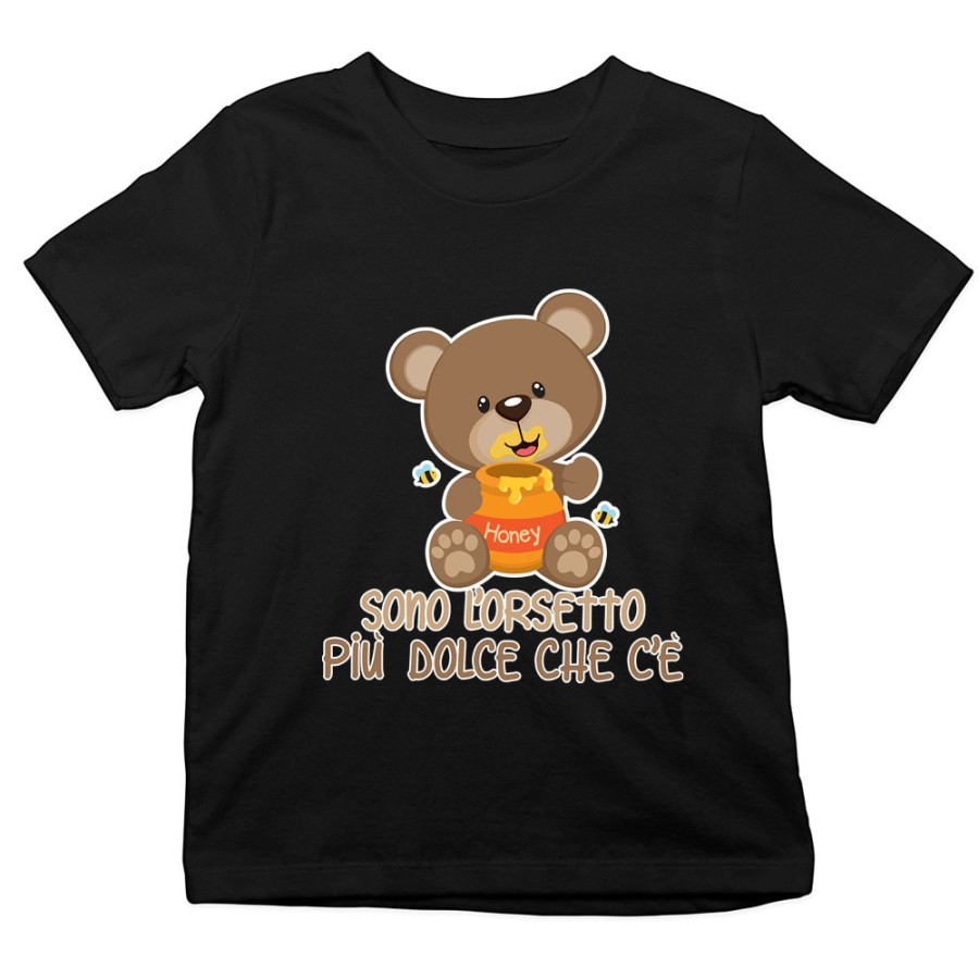 T-shirt bambino sono l'orsetto l'orsetta più dolce che c'è Divertenti