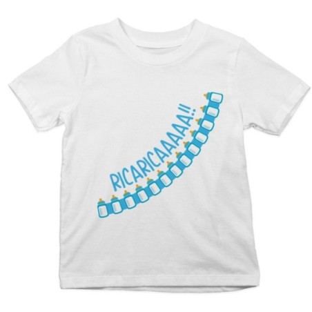 T-shirt bambino ricaricaaaa latte Divertenti
