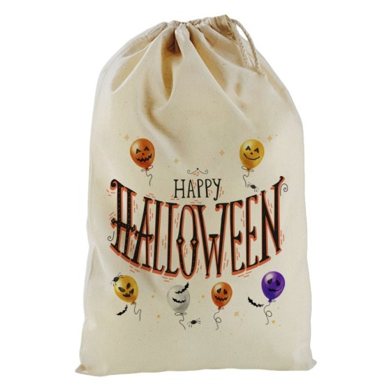 Sacchetto happy halloween con palloncini terrificanti watercolor Halloween
