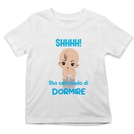 T-shirt bambino shhhh sto cercando di dormire
