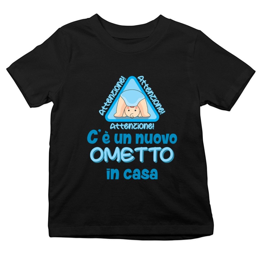 T-shirt bambino attenzione c'è un nuovo ometto in casa Divertenti