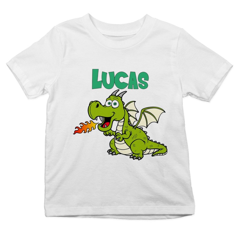 T-shirt bambino personalizzata con nome baby draghetto Divertenti