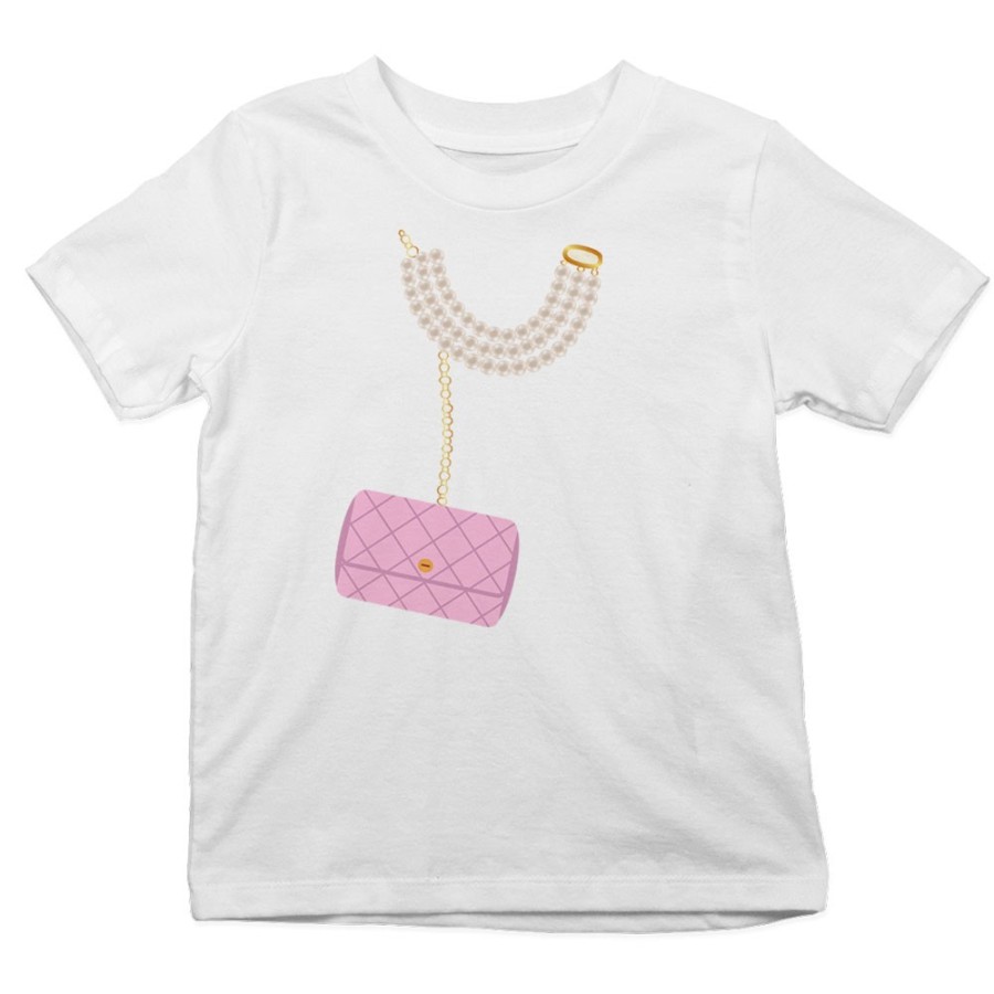 T-shirt bambina collana e borsetta Divertenti