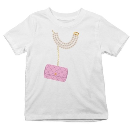 T-shirt bambina collana e borsetta