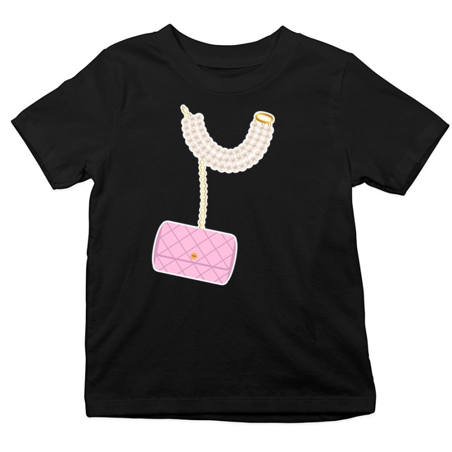 T-shirt bambina collana e borsetta Divertenti
