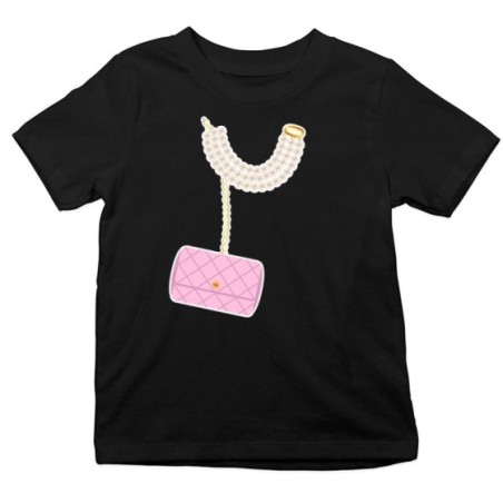 T-shirt bambina collana e borsetta Divertenti