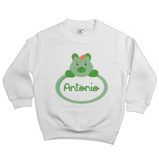Felpa bambino personalizzata con nome castoro Divertenti