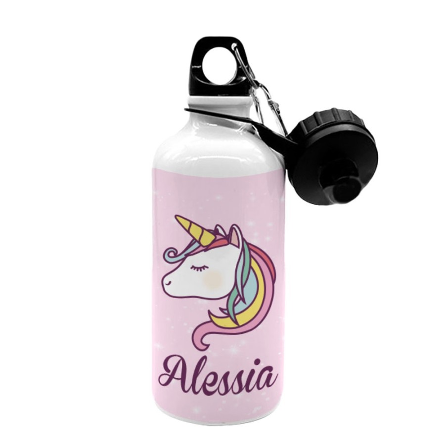 Borraccia personalizzata con nome unicorno magico Unicorni