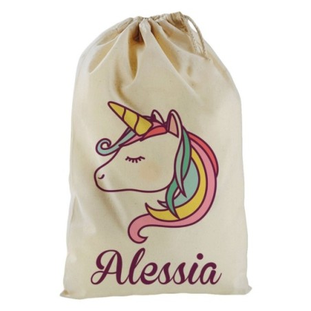 Sacchetto nascita bimbo personalizzato con nome unicorno...