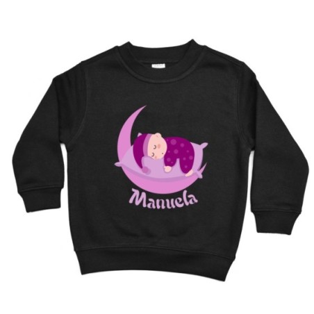 Felpa bambino personalizzata con nome bebè che dorme