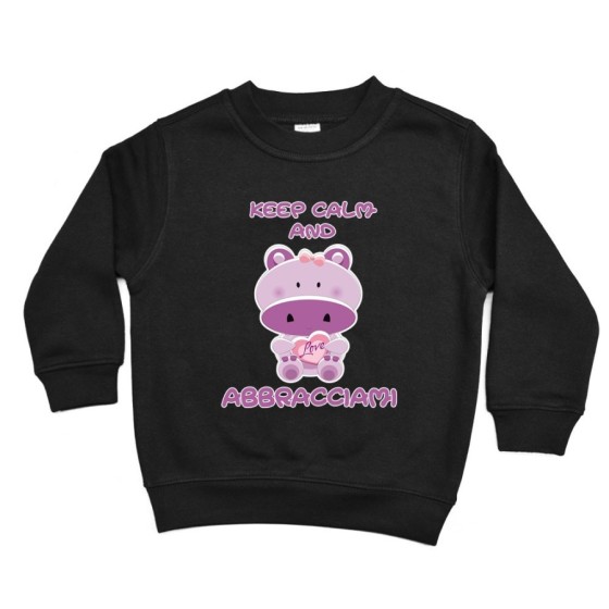 Felpa bambino keep calm and abbracciami Divertenti