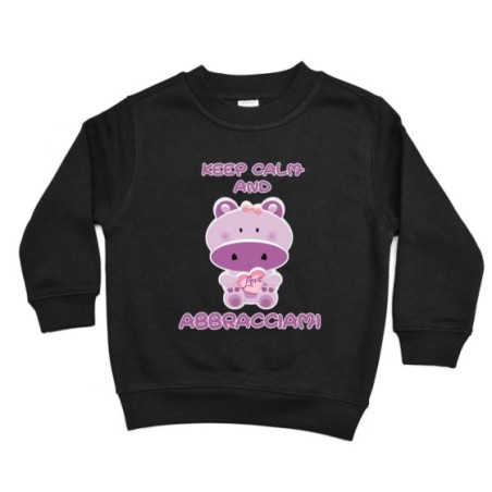 Felpa bambino keep calm and abbracciami