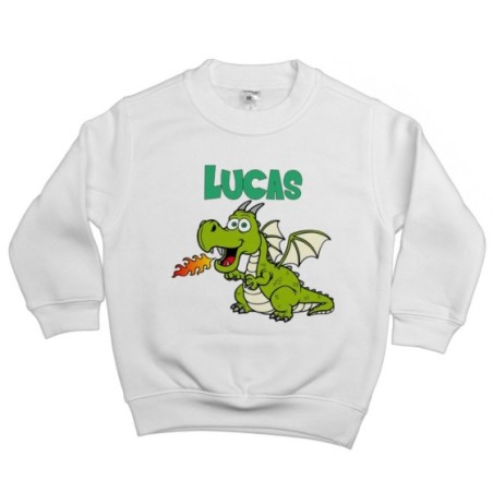 Felpa bambino personalizzata con nome baby draghetto Divertenti