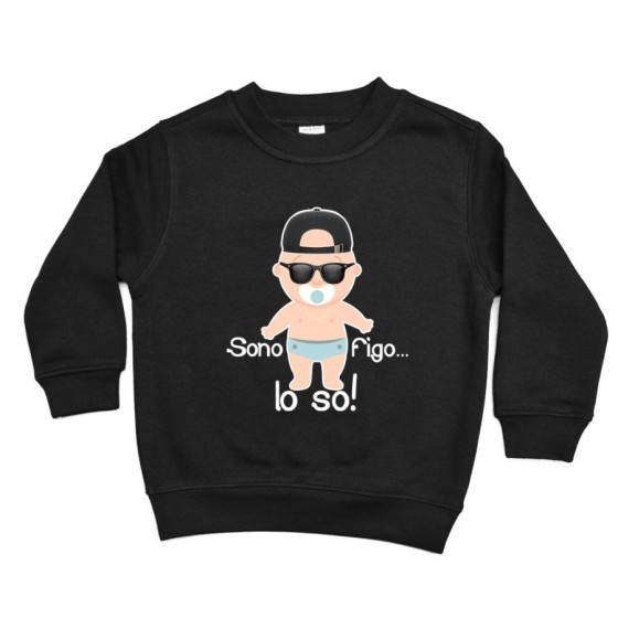 Felpa bambino sono figo lo so streetwear Divertenti
