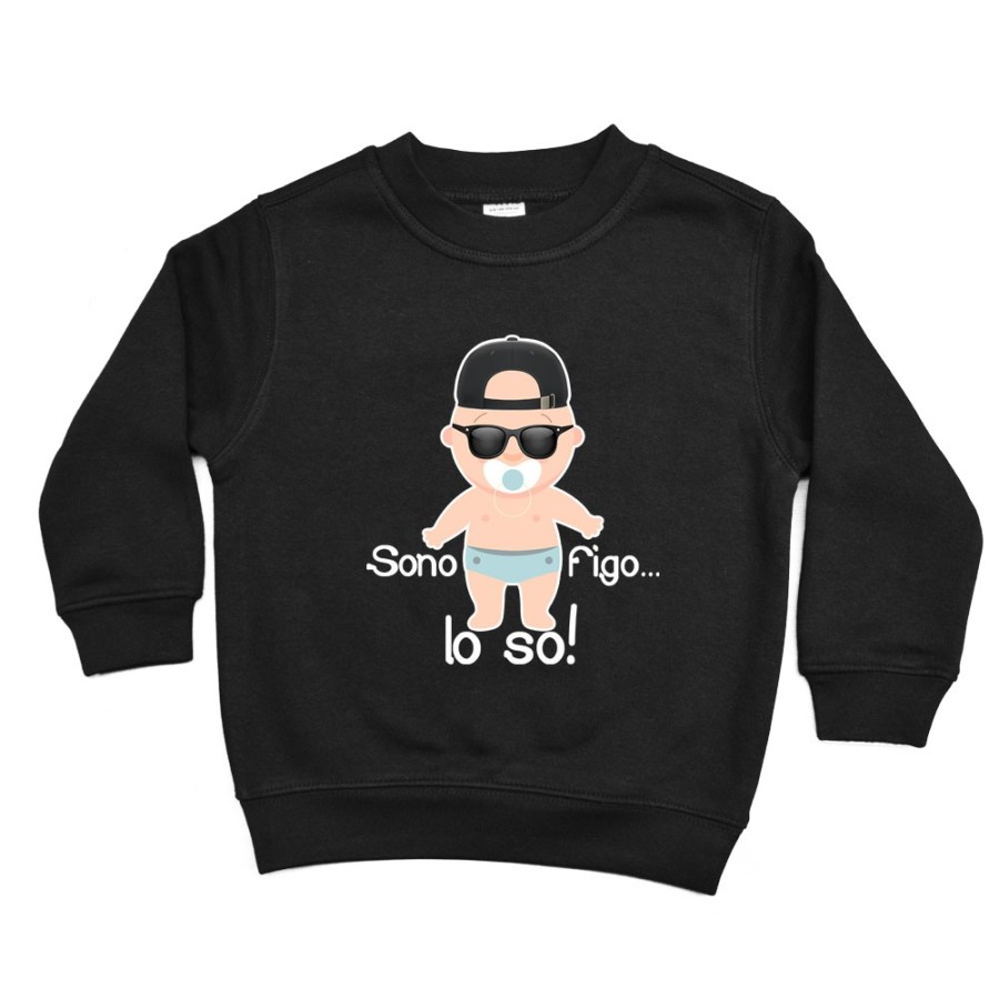 Felpa bambino sono figo lo so streetwear Divertenti