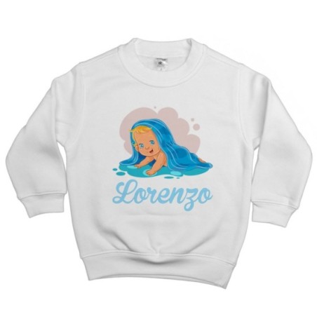 Felpa bambino personalizzata con nome bimbo con asciugamano Divertenti