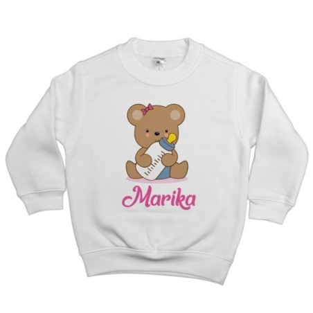 Felpa bambino personalizzata con nome baby bear